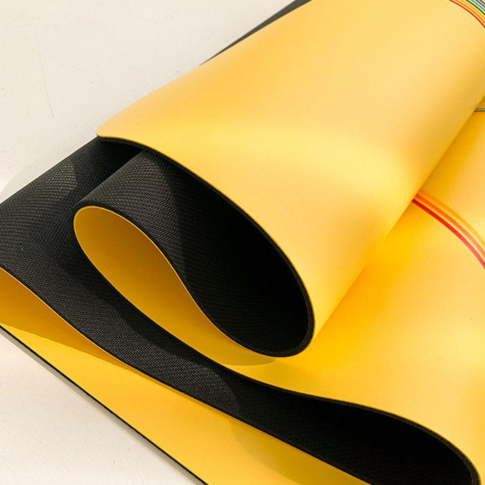 4mm Thick Printing Infinity PU Rubber Yoga Mat Alignment System Warrior Like Grip Non Slip Eco Friendly Liforme Style Rubber Mat